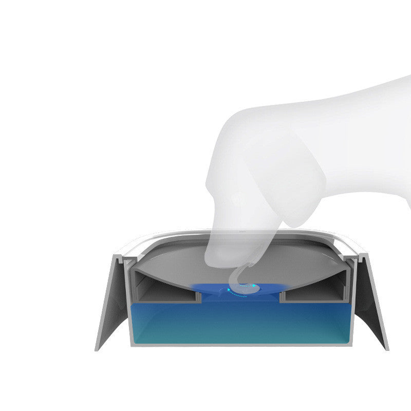 1.5L Cat Dog Water Bowl Floating Bowl Anti-Overflow Slow Water Feeder