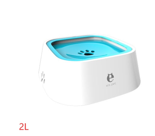 1.5L Cat Dog Water Bowl Floating Bowl Anti-Overflow Slow Water Feeder
