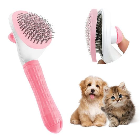 Cat Brush With Release Button Say Goodbye To Loose Fur And Tangles Cat Brushes For Indoor Cats Pet Hair Removal Tool Suitable For Pets With Long Or Short Hair Cat Hair Brush
