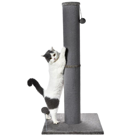 Elevate Your Cat's Playtime with the Cozyvibes Petlife Made4Pets Bobcat Tall Carpet Scratching Post - Sturdy, Stylish, and Fun!