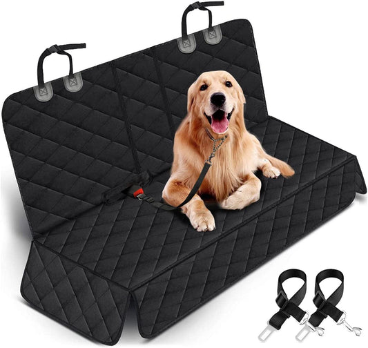 Ultimate Waterproof Dog Car Back Seat Cover - Non-Slip, Adjustable, and Perfect for Most Cars, Trucks, and SUVs - Black